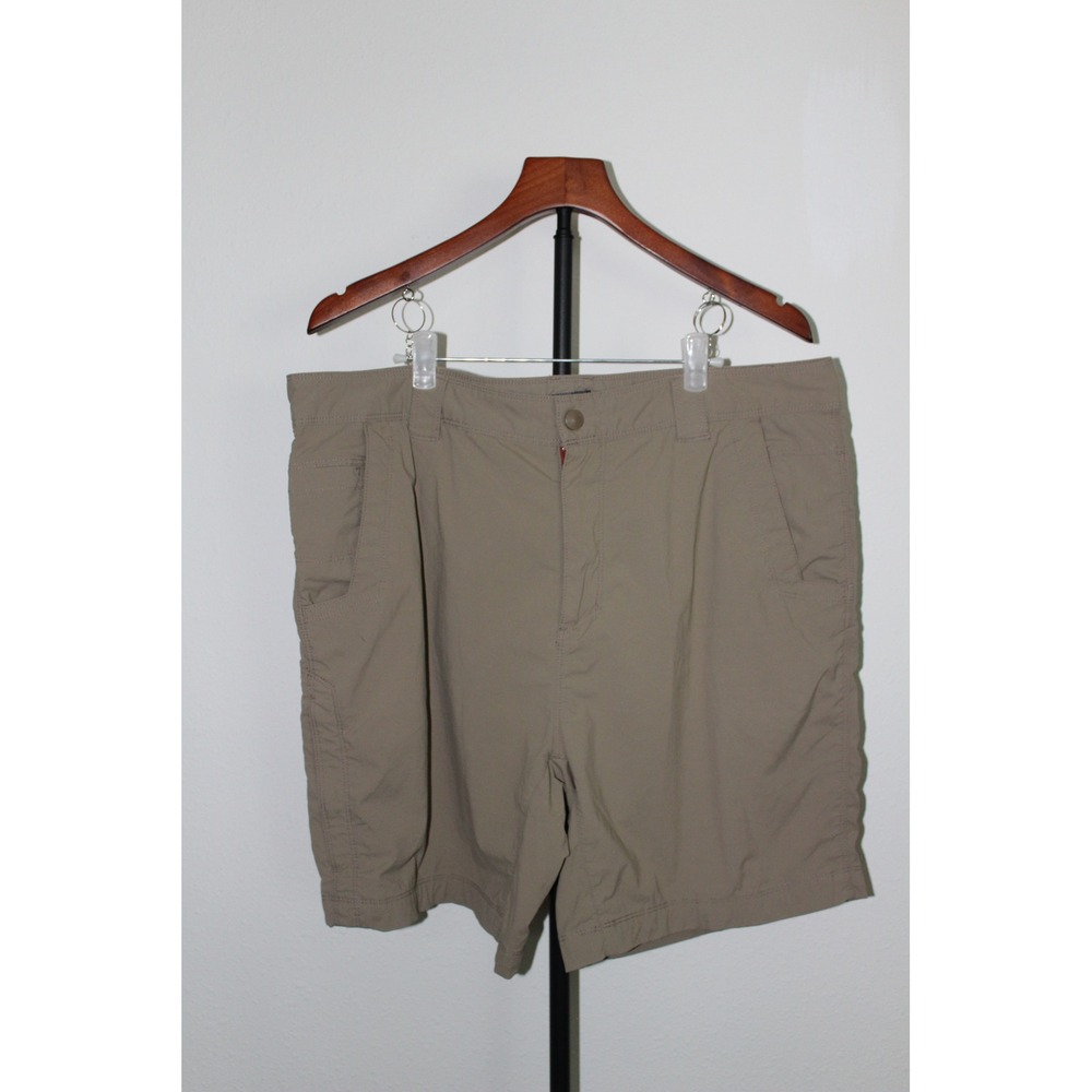 Royal Robbins Womens Khaki Tan Hiking Shorts‎ Stretch Nylon Size 8 W/L US38/8